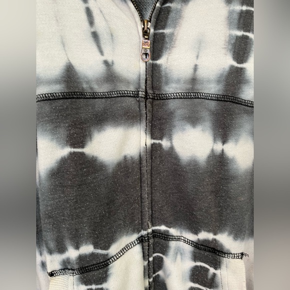 Vintage Billabong Tie Dye Full Zip W Hood Large Y2K hobo hippie - Picture 5 of 8